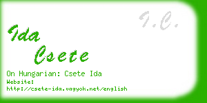 ida csete business card